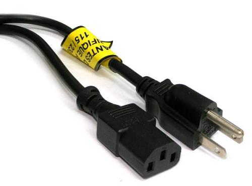 US NEMA 5-15P Plug to C13 Extension Cable 1.8m